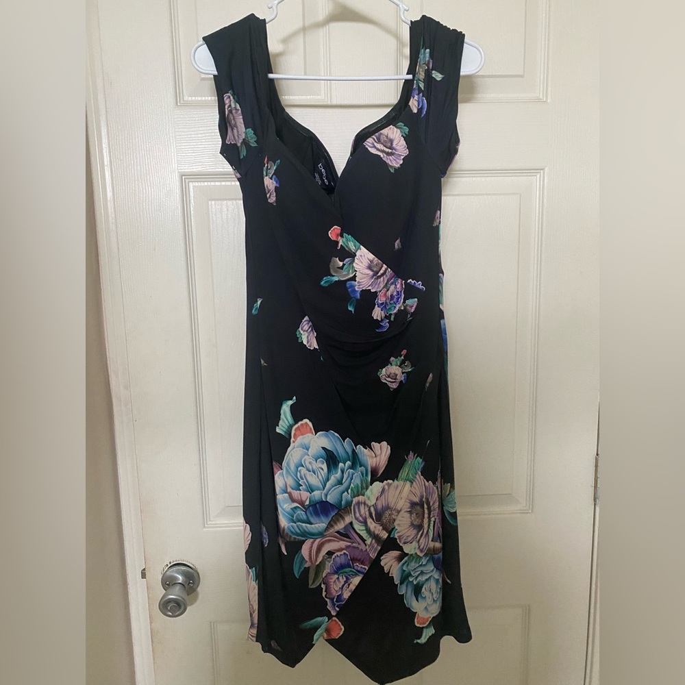 Off the shoulder black bebe dress